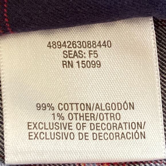 Roebuck & Co Plaid Woven Cotton Long Sleeve Button Down Shirt Men's Sz Large - Picture 5 of 7